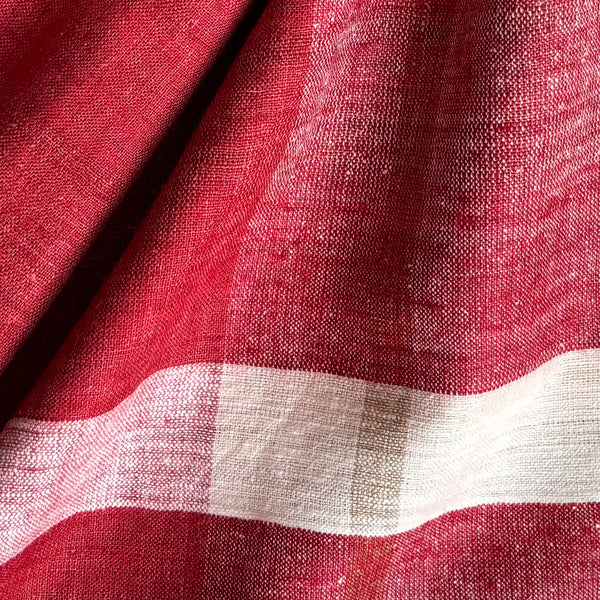 Ahimsa Peace Silk Stole | Maroon Chequered