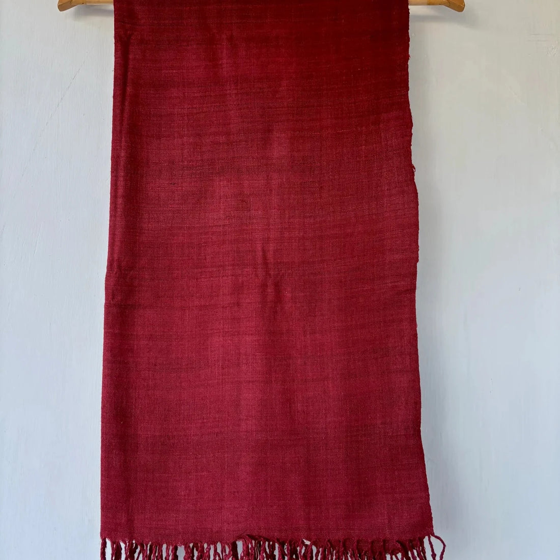 Ahimsa Peace Silk Stole | Red