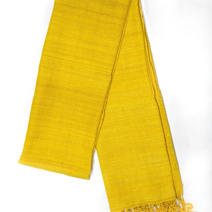 Ahimsa Peace Silk Stole | Yellow