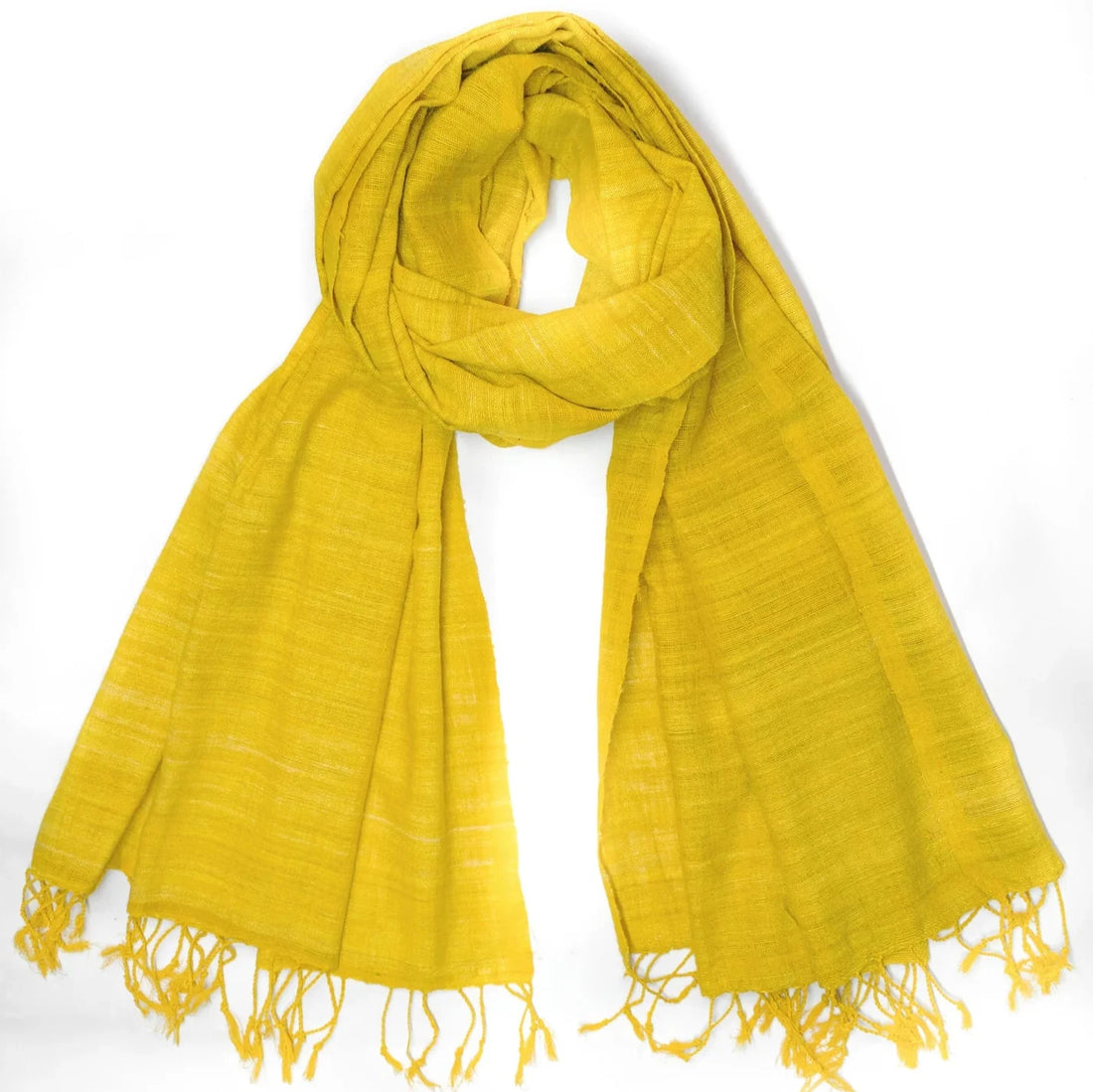 Ahimsa Peace Silk Stole | Yellow