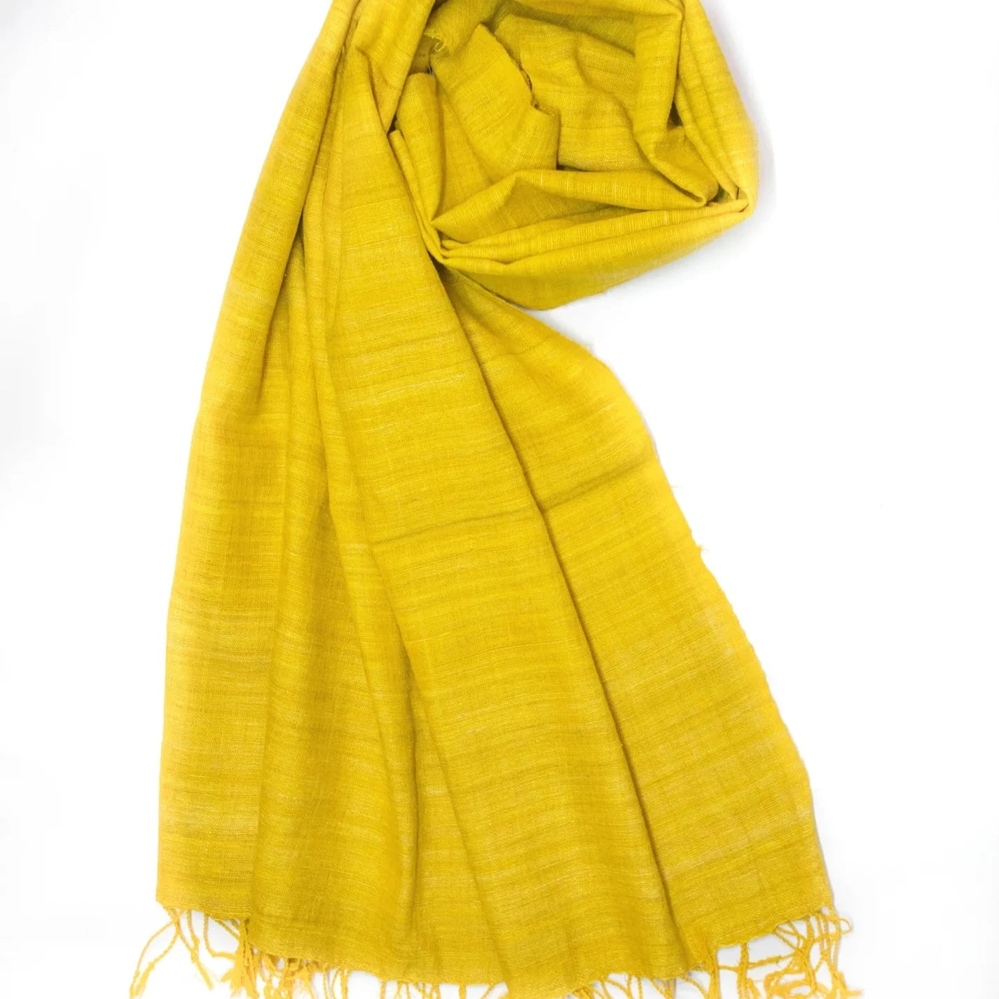 Ahimsa Peace Silk Stole | Yellow