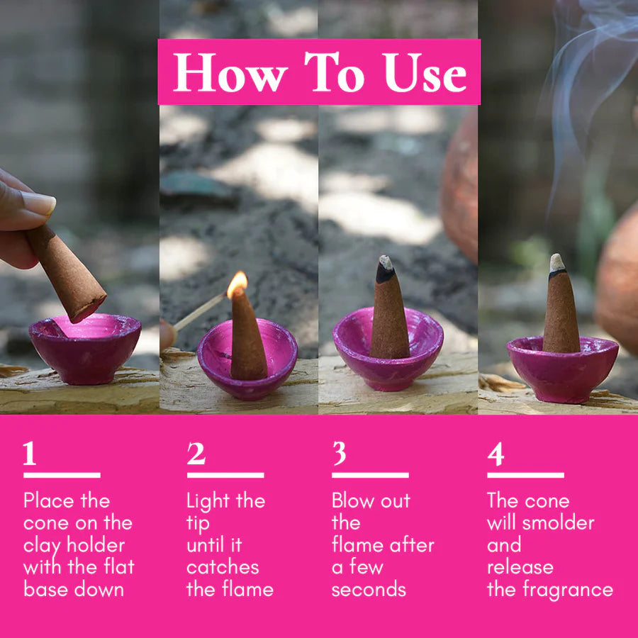 Incense Cones | Indian Rose or Gulabi