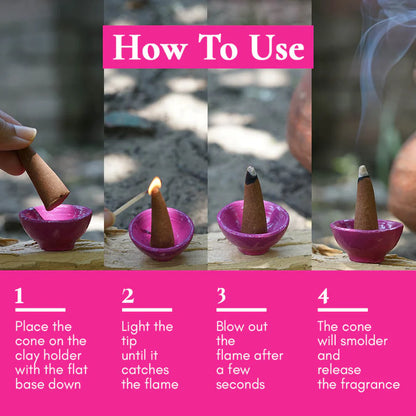 Incense Cones | Indian Rose or Gulabi