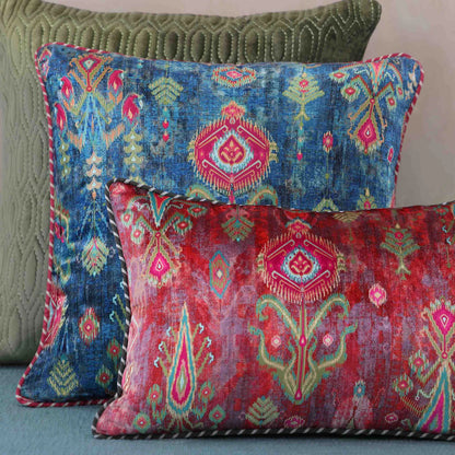 Bukhara Ikat Cushion Cover | Blue or Firoza