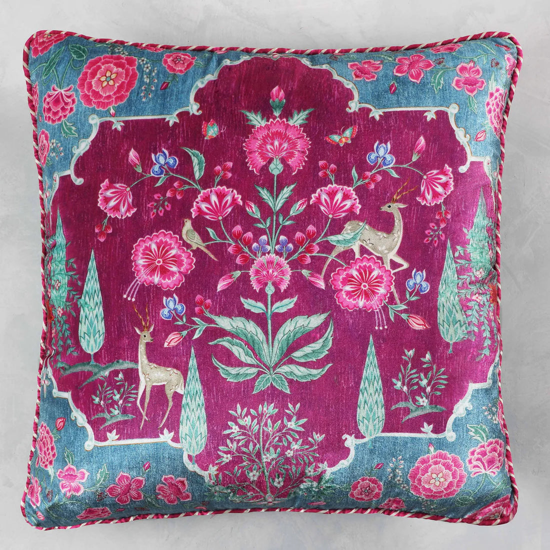 Gulzar Cushion Cover | Ruby