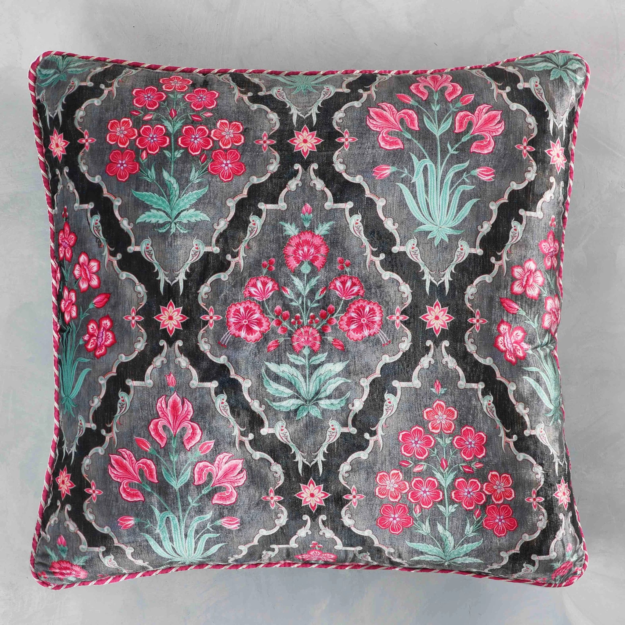 Gulzar Jaal Cushion Cover | Charcoal