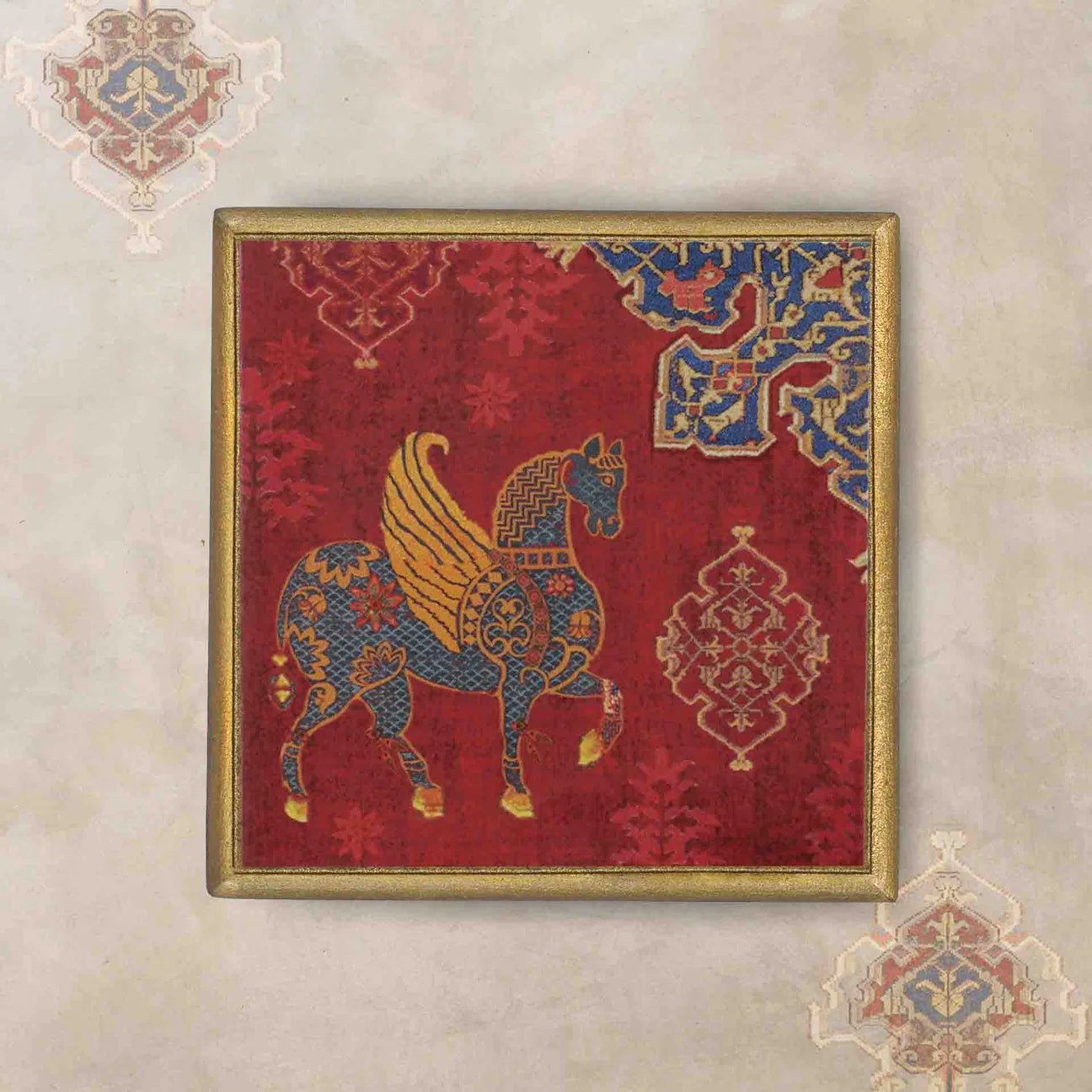 Samarkand Coaster Cypres | Red | Set of 2