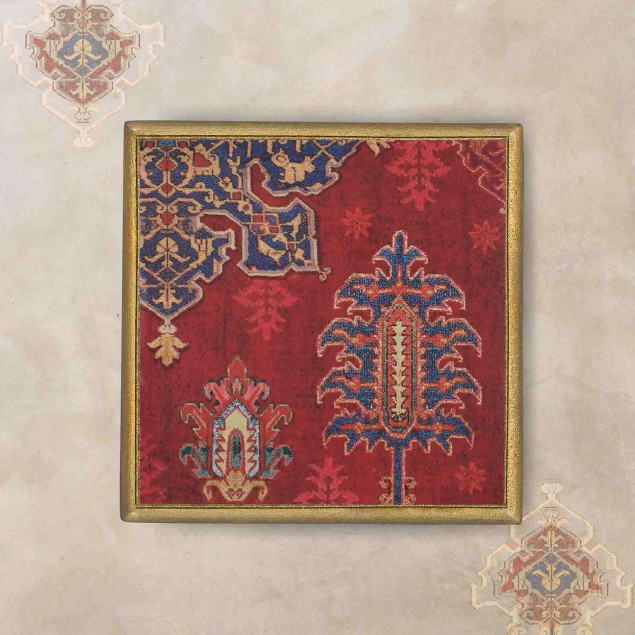 Samarkand Coaster Cypres | Red | Set of 2