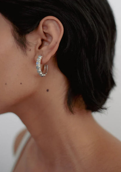 Aakriti Hoop Earrings | Moonstone