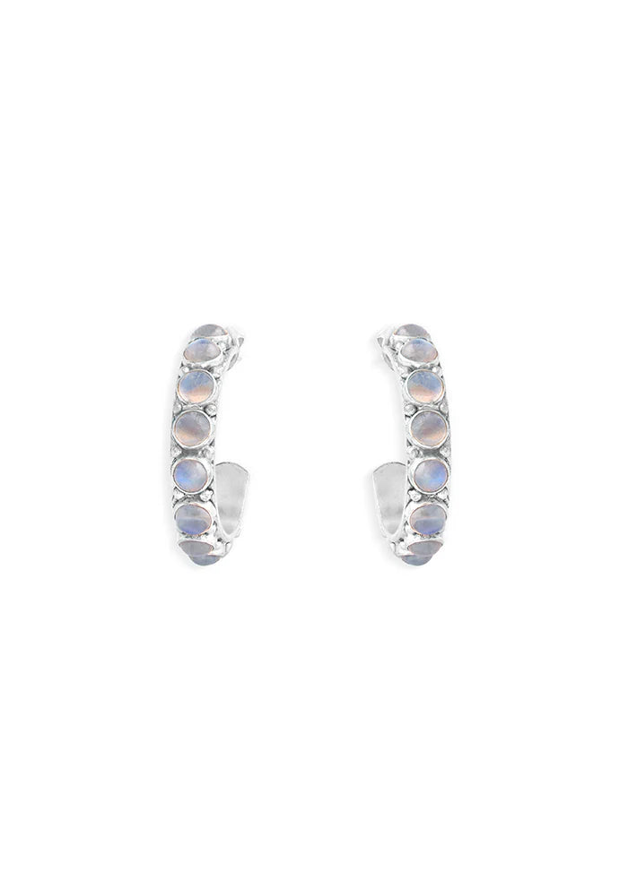 Aakriti Hoop Earrings | Moonstone