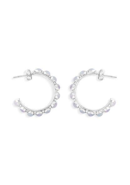 Aakriti Hoop Earrings | Moonstone