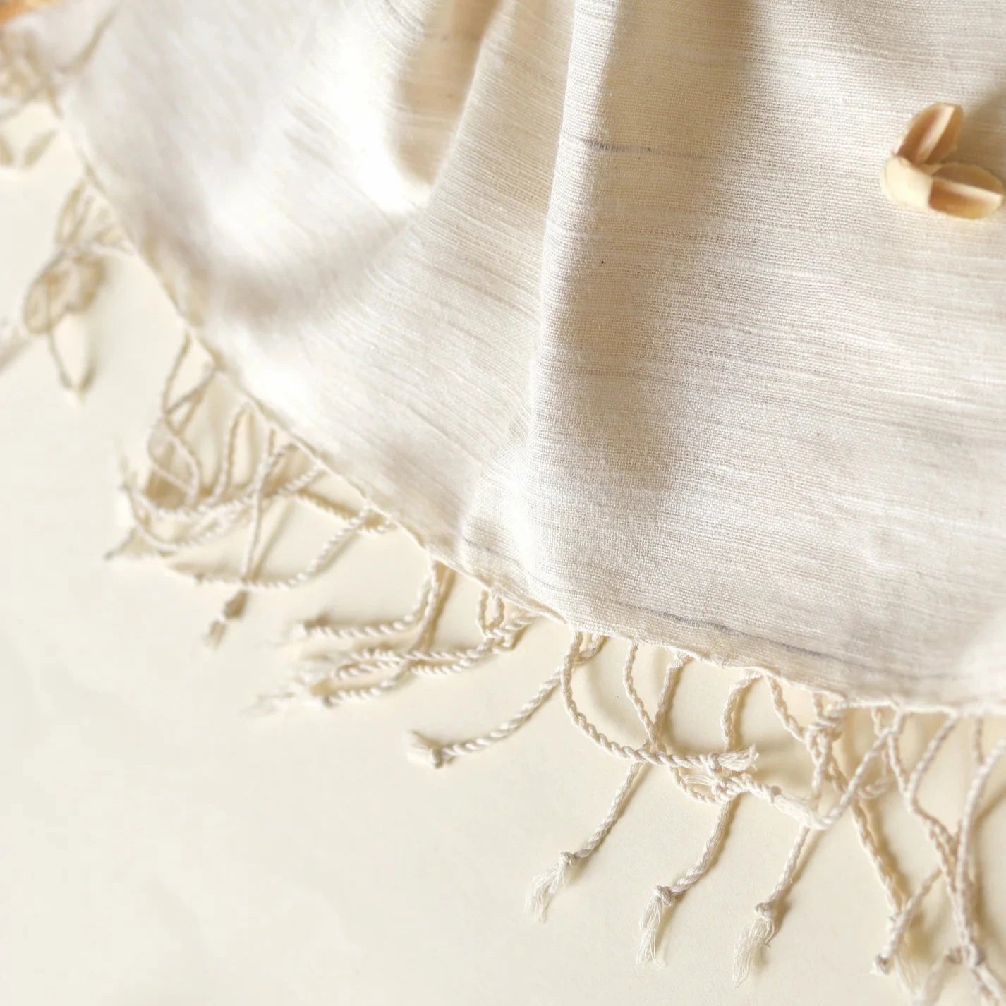 Ahimsa Peace Silk Stole | Ivory