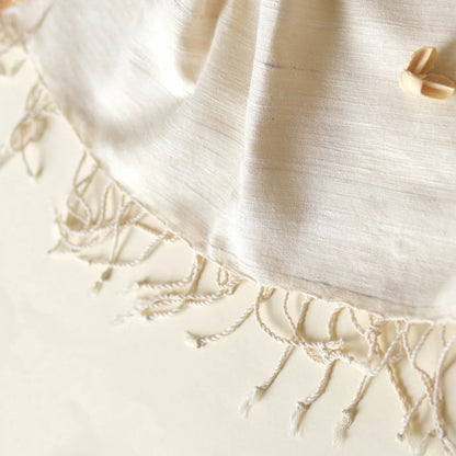 Ahimsa Peace Silk Stole | Ivory